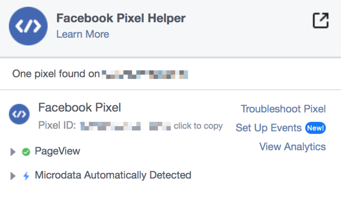 facebook pixel helper