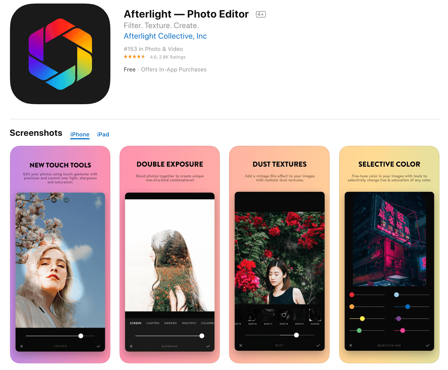 Afterlight Free Photo Editor