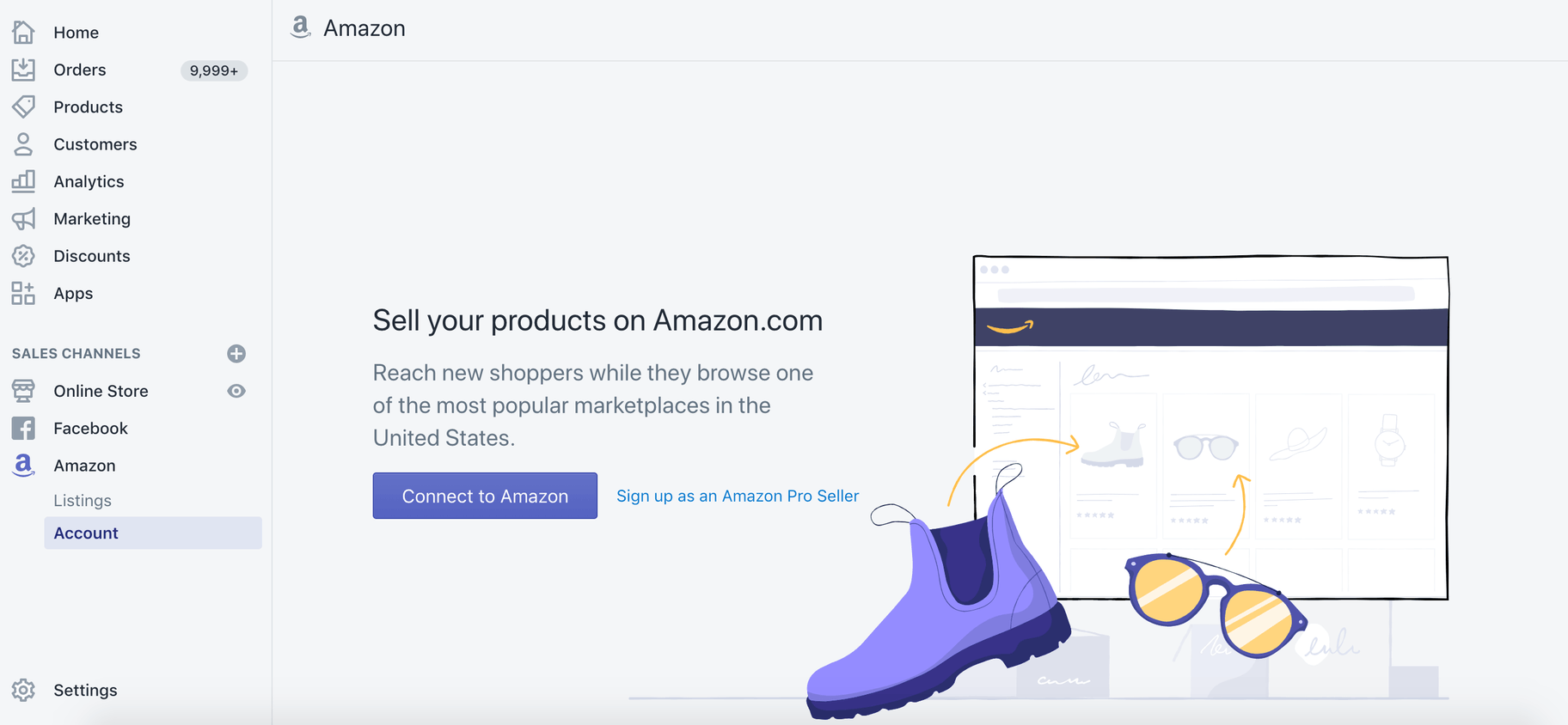 connect amazon to shopify