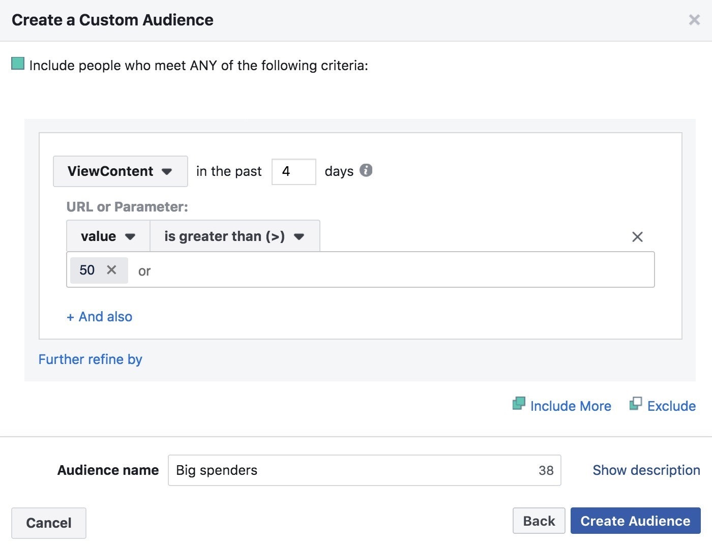 facebook pixel custom audience