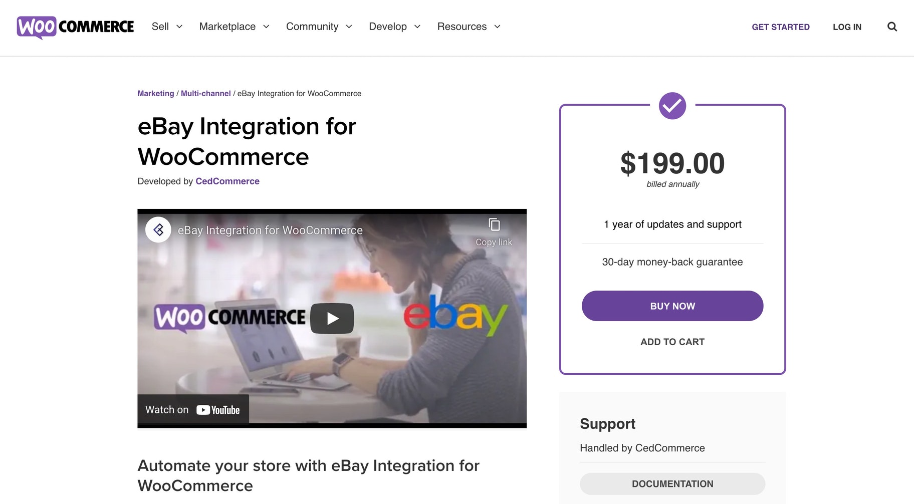 Woocommerce eBay extension