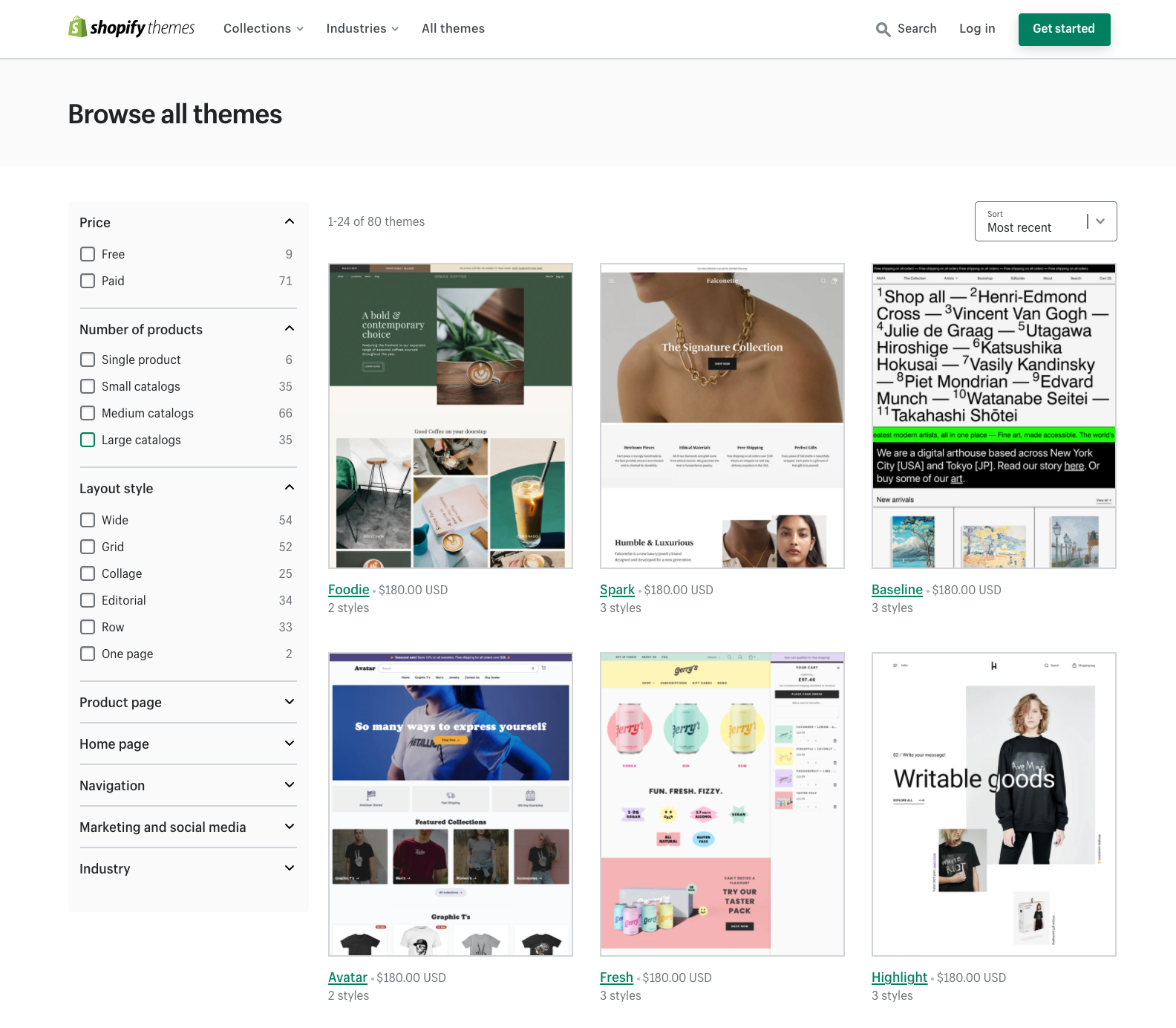 BigCommerce vs. Shopify Themes