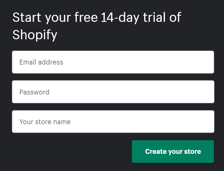 shopify free trial